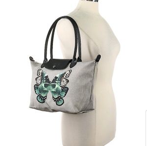 longchamp butterfly tote